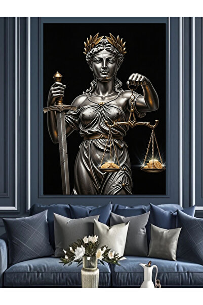 KanvasSepeti Zırhlı Adalet Pictură în ulei de înaltă calitate texturat Canvas...