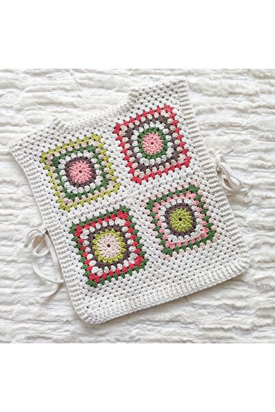 Pamuk Atölye Motif Sweater with Side Ties 1-2 Years Old