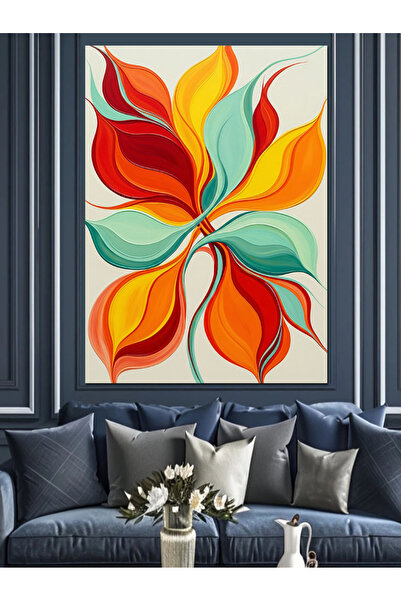 KanvasSepeti Flori abstracte, strălucitoare, pictură în ulei de înaltă calita...