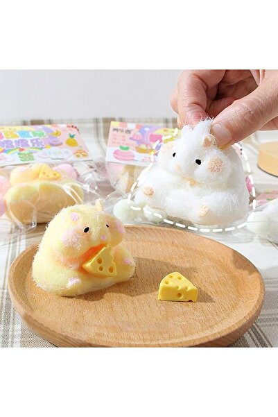 Arabest ALMEKAQUZ 2 packs of cute little hamster squeeze toys, super cute decompression, PVC material