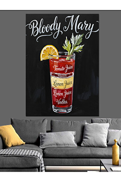 KanvasSepeti Bloody Mary Pictură în ulei de înaltă calitate texturat Canvas C...