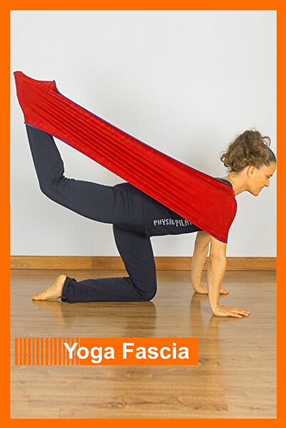 Bundeba Yoga Fascia Fitness Platess Dance Acrobatics Tape Toning Body Exercise Pilates Tape Red