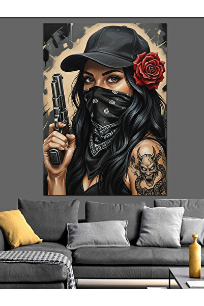 KanvasSepeti Mască de trandafiri Pictură în ulei de înaltă calitate texturat ...