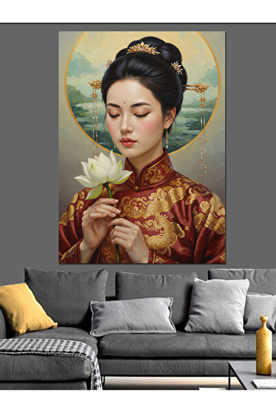 KanvasSepeti Υψηλής ποιότητας ελαιογραφία με παραδοσιακά ρούχα Με υφή Καμβάς ...