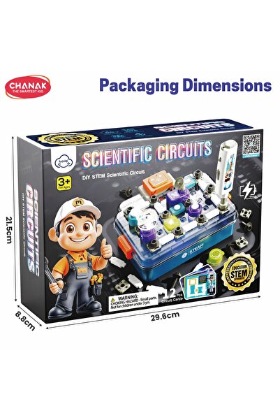 Chanak Scientific Circuits DIY STEAM Kit – 46+ Experiments Science Toy with Lights, Sound & Fan for Kids 3+