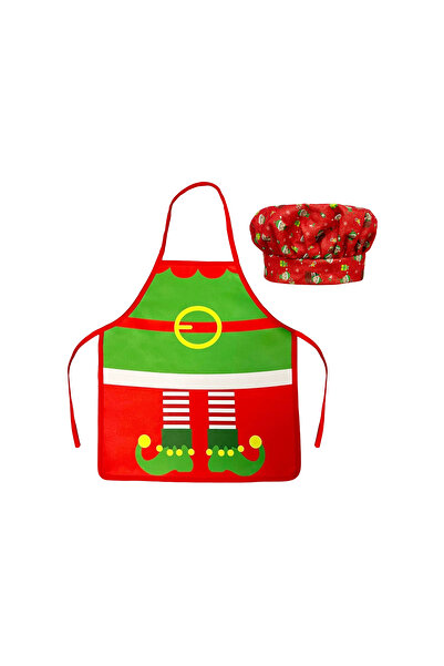 Christmas Magic Elf Chef Apron Set Child Size 33x45cm