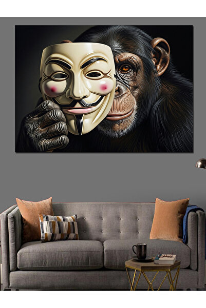 KanvasSepeti Anonymous Maskeli Pictură în ulei de înaltă calitate texturat Ca...