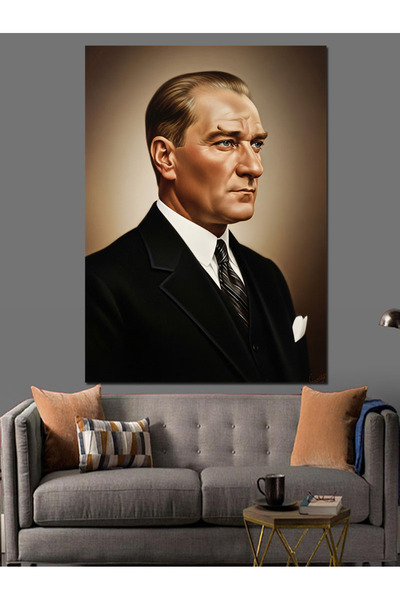 KanvasSepeti Mustafa Kemal Υψηλής ποιότητας ελαιογραφία Με υφή Καμβάς ζωγραφι...