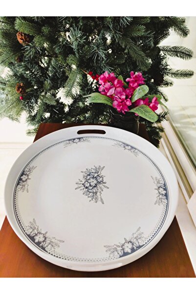 Madame Coco Blancha Round Tray - 35.5 X 35.5