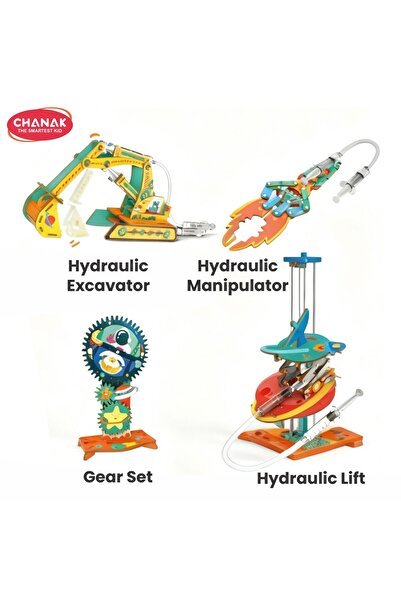 Chanak 4-in-1 Hydraulic Science Kit for Kids | STEM Mechanical Engineering Toy