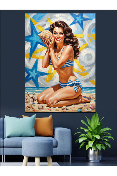 KanvasSepeti Μπλε λουλουδάτο Υψηλής ποιότητας ελαιογραφία Με υφή Καμβάς Καμβά...