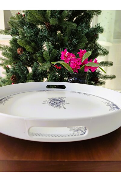 Madame Coco Blancha Round Tray - 35.5 X 35.5