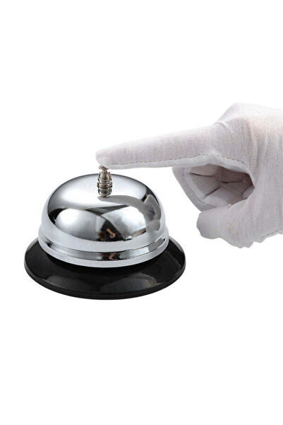 RUBIK Hotel Call Bell, 3.3 Inch Stainless Steel Loud Vintage Service Bell for Front Desk Reception Hotels