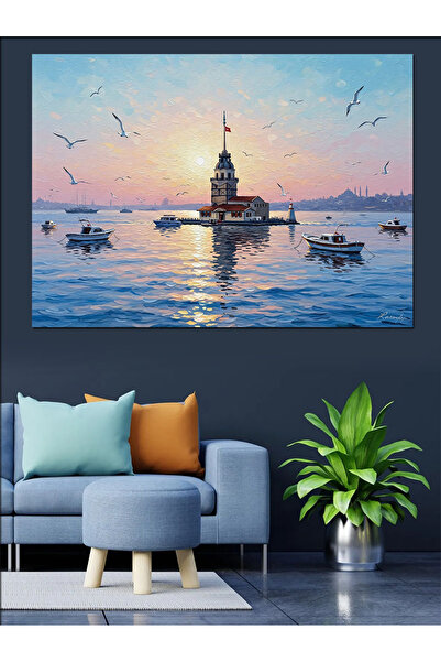 KanvasSepeti İstanbul Kız Υψηλής ποιότητας ελαιογραφία d Με υφή Καμβάς Καμβάς...