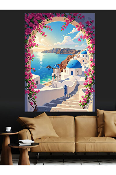 KanvasSepeti White House și pictură în ulei de înaltă calitate texturat Canva...