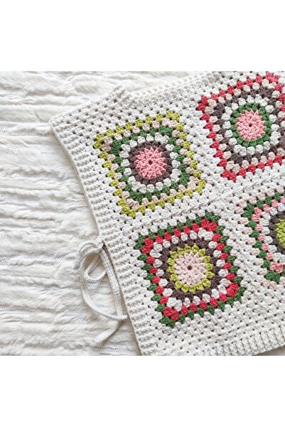 Pamuk Atölye Motif Sweater with Side Ties 1-2 Years Old