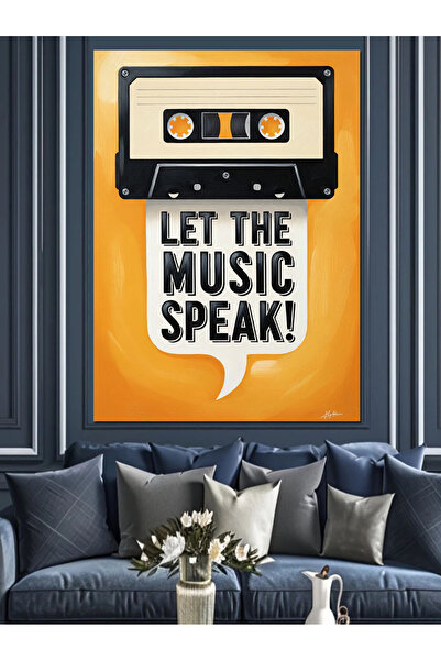 KanvasSepeti Casetofon Muzică Pictură în ulei de înaltă calitate texturat Pân...