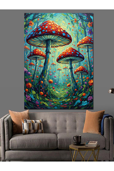 KanvasSepeti Fantastic Blue Pictură în ulei de înaltă calitate texturat Canva...