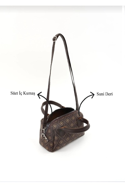 Dias avm جلد صناعي، جيب واحد بسحاب، حقيبة يد وكتف مع حزام للكتف