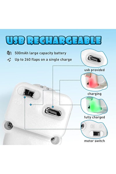 NO BRAND Cat toy, flapping sparrow, non flying, interactive chirping bird, touch sensitive, rechargeable