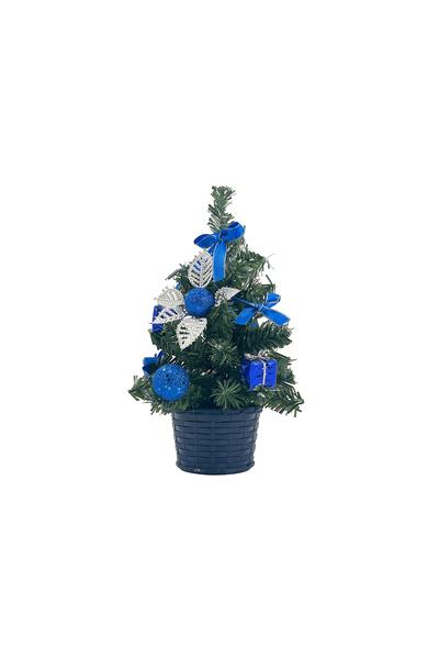Christmas Magic Decorated Table Tree Blue 20cm