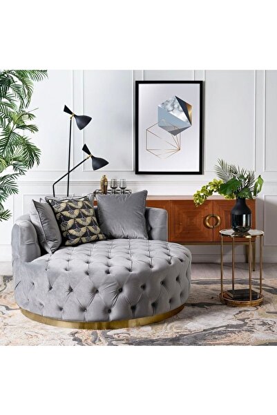 NAYAR HOME DESİGN Chester petra Berjer (gri renk-gold kasa) Babyface 25