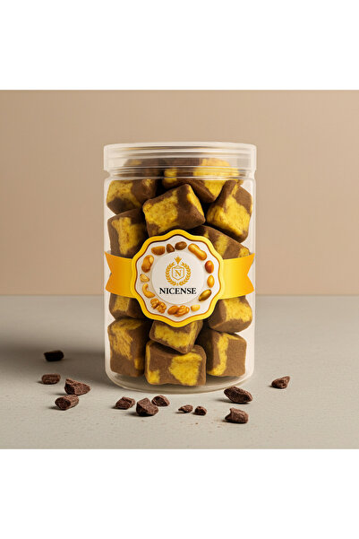 nicense قطع آيس كريم مجففة بالتجميد بنكهة الموز والشوكولاتة - وجبة خفيفة مقرم...