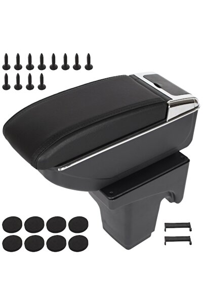 Autowag armrest for Ford Focus MK3 (2010-2014), faux leather, black, mounting kit included