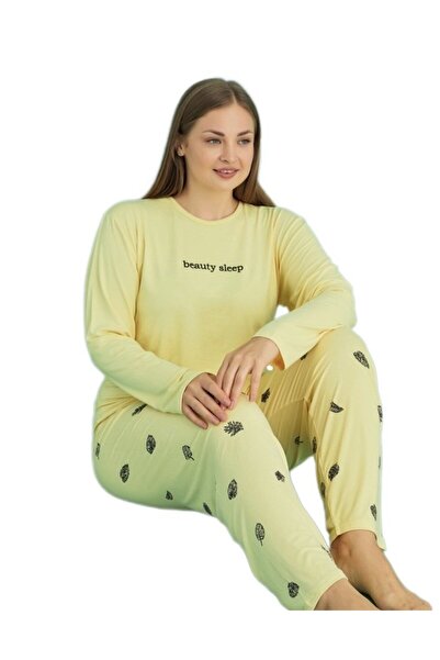 bipamuk Linay Collection Women's Plus Size Pajama Set Soft Textured Comfortable