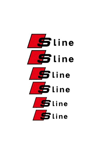 MAF Set de 6 autocolante Audi S line pentru etriere, negre