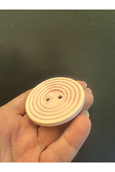 Gönülden Tasarım Wooden Single Button Diameter 6 cm Pink