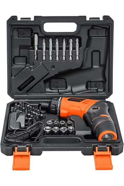 Lawazim طقم مفك براغي لاسلكي احترافي 3.6 فولت، مكون من 46 قطعة