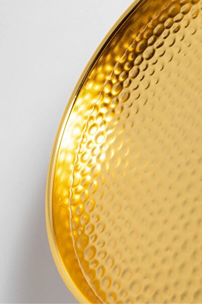 Bin Shihon A dessert serving tray with a wooden base and a gold frame.