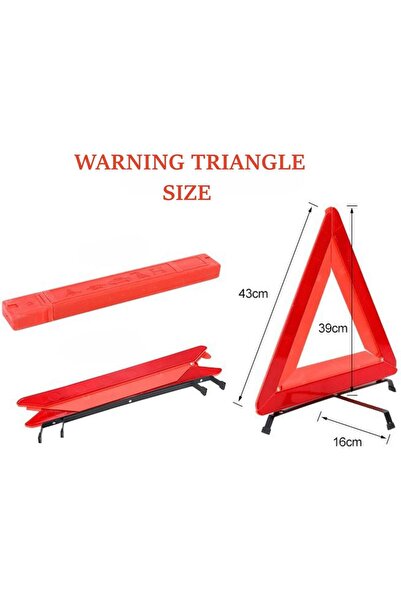 MR.SMART F.T.C Emergency Warning Triangle, Foldable Roadside Safety Reflector with Storage Case
