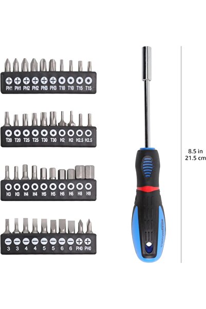 Amazon basics 58-Piece Screwdriver Set - Precision Slotted, Phillips, Torx