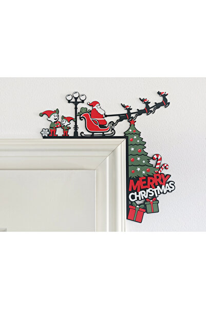SZD Design Multi-Colored Santa Claus Themed Premium Door Corner Ornament Decor