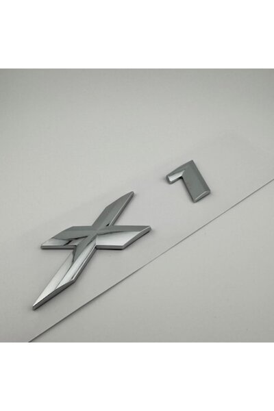 MAF Emblemă portbagaj BMW X1, cromată argintie