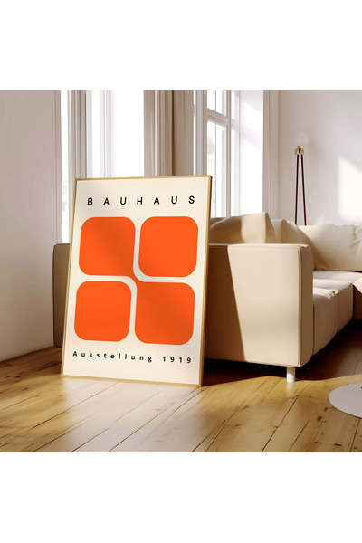 512 STORE Modern Duvar Dekor Vintage Bauhaus 1919 Çerçevesiz Kuşe Kağıt Poste...