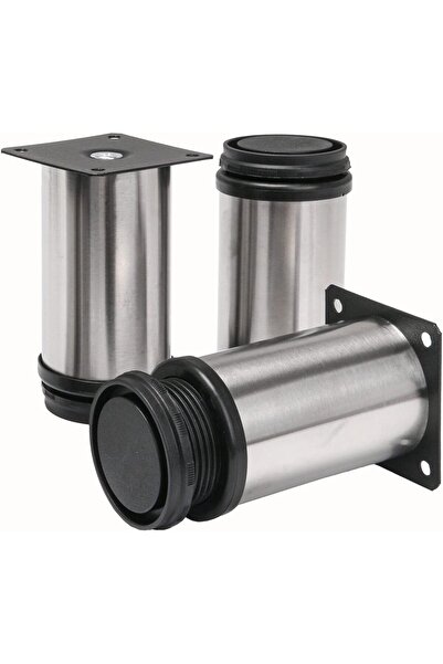 BQLZR Stainless Steel Adjustable Furniture Legs 104mm Pack of 4