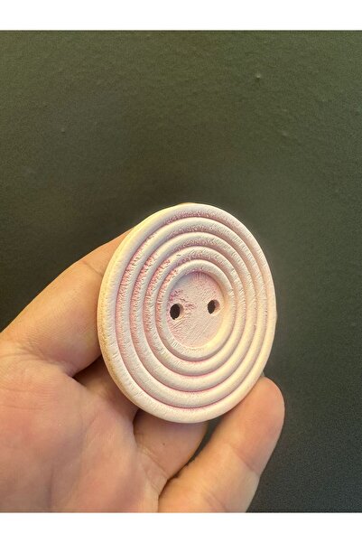 Gönülden Tasarım Wooden Single Button Diameter 6 cm Pink