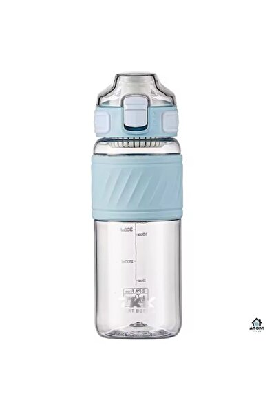 ATOM DEALS Sticlă de apă pentru copii 600 ml, Tritan fără BPA, pai din silico...