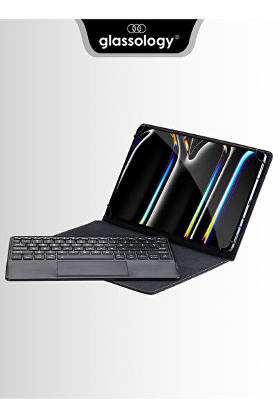 Glassology حافظة لوحة مفاتيح بلوتوث عالمية للأجهزة اللوحية مقاس 9-11 بوصة - ذ...