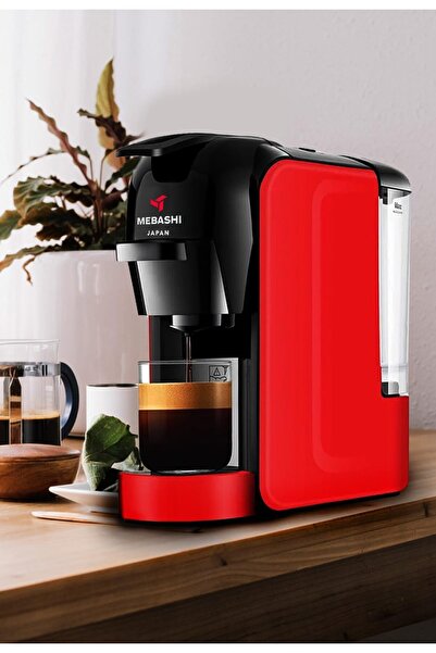 MEBASHI 3-in-1 Multi Capsule Coffee Machine ME-CEM301 (Red) 0.6L 19 Bar 1450W