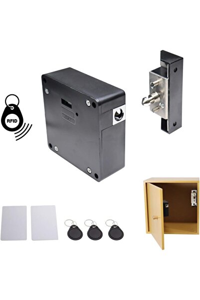 Generic ETEKJOY RFID Electronic Cabinet Lock Hidden DIY for Wooden Cabinet with 5 PCS IC Cards/Tags