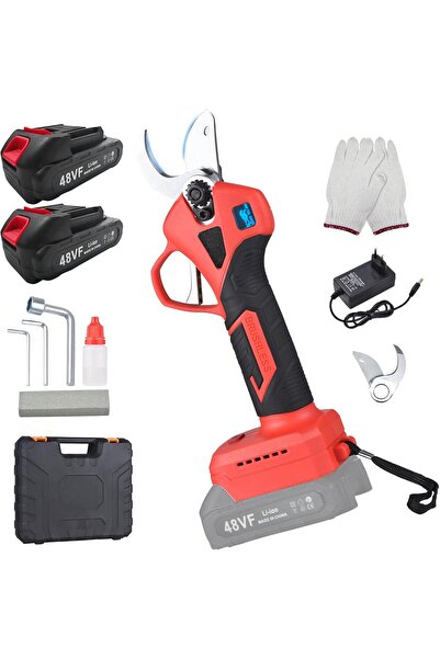 Generic 48V Electric Pruning Shears 2Pack Cordless Battery Powered Tree Pruner 30mm Cutting Blades