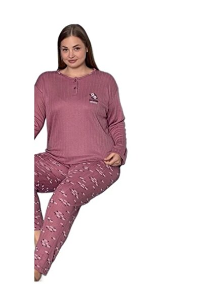 bipamuk Linay Collection Women's Plus Size Pajama Set Soft Textured Comfortable