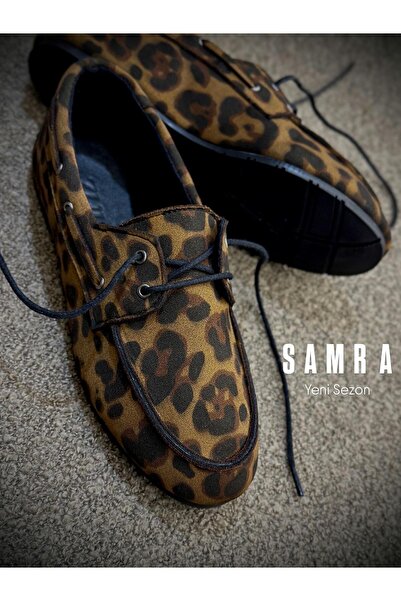 Zuum Дамски обувки Samra Lace-Up Moccasin - Леопард