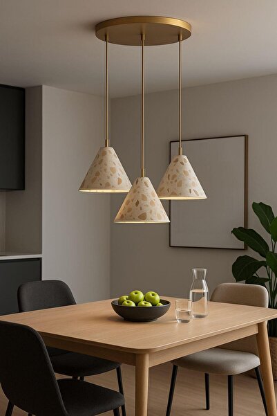 FERLUCE AVİZE BOHEM AVİZE MOZAİK 3 LÜ 3*20 CM