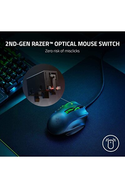 RAZER Naga X MMO Gaming Mouse — 16 Programmable Buttons, 5G Optical Sensor, Chroma RGB, Speedflex