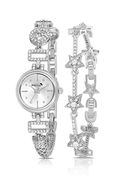 Polo Air Desen Luxury Stone Women's Arm Star Bracelet Combination Watch Silve...